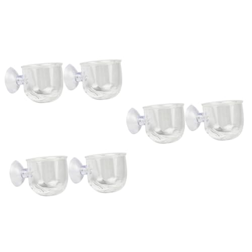 DOITOOL 3sets Glas Fütterung Tasse Fisch Feeder Aquatische Lieferungen Rot Würmer Lebensmittel Aquarium Ausrüstung Süßwasser/2pc * 3 von DOITOOL