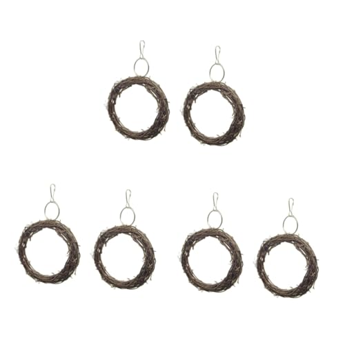 DOITOOL 3er-Sets Papageienschaukel Rattan-kreisschaukel Vogel-papageienschaukel Spielzeug Aus Materialien Die Sicher Für Die Füße Von Haustieren Sind 2 Stück * 3 DOITOOL 3er-Sets Papageienschaukel Rattan-kreisschaukel Vogel-papageienschaukel Spielzeug Aus Materialien Die Sicher Für Die Füße Von Haustieren Sind 2 Stück * 3 von DOITOOL