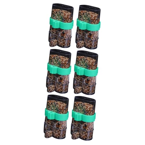 DOITOOL Wasserspender Für Papageien 6 STK Vogelkäfig Wasserspender Automatischer Trinkbrunnen Für Vögel Tränke Papagei von DOITOOL