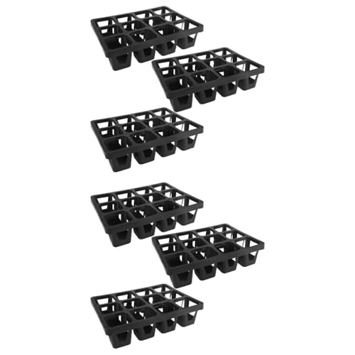 DOITOOL 6stücke Teiliges Mit Fächern Für Atmungsaktive Blumentöpfe Für Sukkulenten Cactussen Und Kleine Pflanzen Wasserspeicher Und Stabiler Kunststoffständer Für Schreibtisch Und von DOITOOL