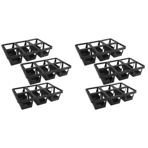 DOITOOL 6 Stück 6-Zellige Pflanzschalen Für 2 7-Zoll- Oder 3-Zoll-Quadrattöpfe Zum Halten Und Tragen Kleiner Quadratischer Töpfe Mit Einem Stopfen Für Die Entwässerung (Ohne Töpfe) von DOITOOL