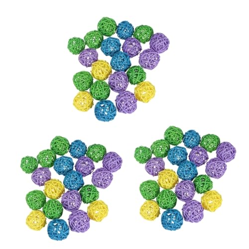 DOITOOL 60stücke Teiliges Kauspielzeug Für Papageien Rattankugeln Für Kleine Vögel Farbenfrohes Spielzeug Zahngesundheit Für Wellensittiche Und Andere Haustiere DOITOOL 60stücke Teiliges Kauspielzeug Für Papageien Rattankugeln Für Kleine Vögel Farbenfrohes Spielzeug Zahngesundheit Für Wellensittiche Und Andere Haustiere von DOITOOL