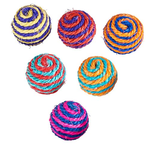 DOITOOL Katzenspielzeug-Set Interaktives Spielzeug für Katzen 6 Stück Sisalbälle Zufällige Rätsel DOITOOL Katzenspielzeug-Set Interaktives Spielzeug für Katzen 6 Stück Sisalbälle Zufällige Rätsel von DOITOOL