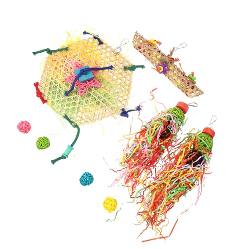 DOITOOL 8stücke Bunte Papageien Kauspielzeuge Teiliges Vogelspielzeug Für Käfige Interaktive Beschäftigung Mit Bunten Rattanbällen Für Wellensittiche Und Andere Vögel DOITOOL 8stücke Bunte Papageien Kauspielzeuge Teiliges Vogelspielzeug Für Käfige Interaktive Beschäftigung Mit Bunten Rattanbällen Für Wellensittiche Und Andere Vögel von DOITOOL