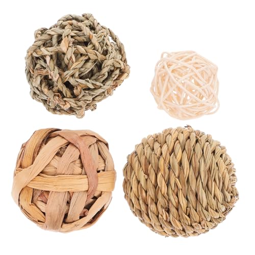 DOITOOL 2 Sets Kauspielzeug Für Hasen Natürliches Rattangewebe Für Hunde Katzen Und Haustiere 4 Stück X 2 DOITOOL 2 Sets Kauspielzeug Für Hasen Natürliches Rattangewebe Für Hunde Katzen Und Haustiere 4 Stück X 2 von DOITOOL