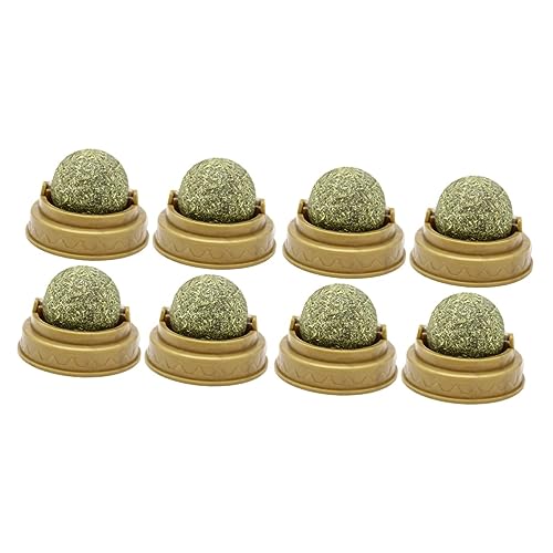DOITOOL 8 STK Spielzeug Haustier Katze leckt Katze nipp Katzenlecker Katzenbissball Katzenminze Katze behandelt Minzkugel Verdauungsförderer für Katzen Snack Süssigkeit Scrollrad von DOITOOL