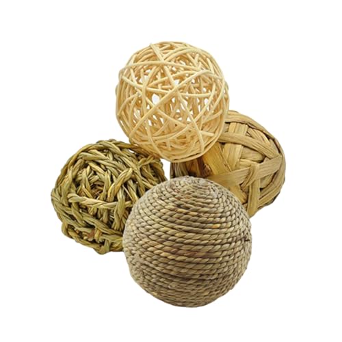 DOITOOL Spielzeug-Set mit 8 Aus Rattan Gewebten Bällen Papageien-beißspielzeug Geräuschbälle für Katzen Hunde Vögel DOITOOL Spielzeug-Set mit 8 Aus Rattan Gewebten Bällen Papageien-beißspielzeug Geräuschbälle für Katzen Hunde Vögel von DOITOOL