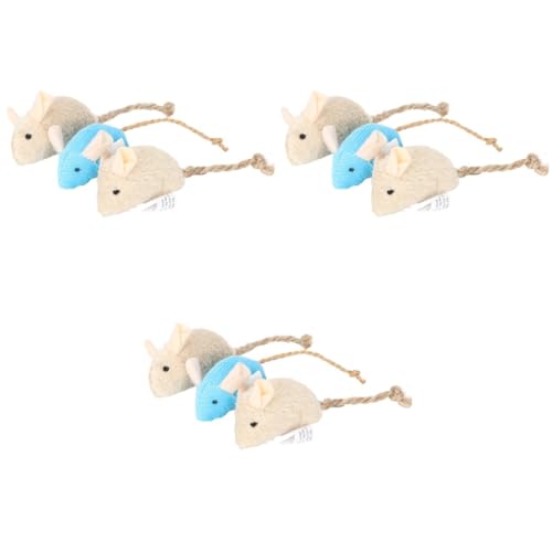 DOITOOL 9 Pcs Katze Interaktive Spielzeug Set Wind up Mäuse Helle Farben Plüsch Katze Spielzeug Mäuse Für Indoor Katzen Mental DOITOOL 9 Pcs Katze Interaktive Spielzeug Set Wind up Mäuse Helle Farben Plüsch Katze Spielzeug Mäuse Für Indoor Katzen Mental von DOITOOL