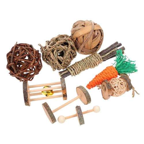 DOITOOL Spielzeug-kauset für Haustiere 9-teilig Molarenspielzeug Sicheres Holz Aktivitätsspielzeug für Kleintiere Hamster Eichhörnchen DOITOOL Spielzeug-kauset für Haustiere 9-teilig Molarenspielzeug Sicheres Holz Aktivitätsspielzeug für Kleintiere Hamster Eichhörnchen von DOITOOL