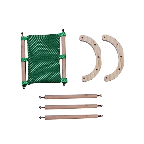 DOITOOL kleines Tierbett Hamster-Hängematte Meerschweinchen-Hängematte Kleintierbetten Chinchilla-Nest Haustierbett Hamster Shaker aus Holz Hamsterschüttler Winter Hamsternest Bambus von DOITOOL