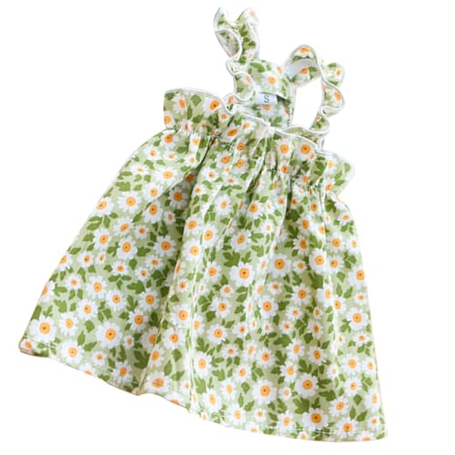 DOITOOL Hundekleid Entzückendes Welpenkleid Für Hunde Grünes Blumenkleid Haustierkleidung DOITOOL Hundekleid Entzückendes Welpenkleid Für Hunde Grünes Blumenkleid Haustierkleidung von DOITOOL