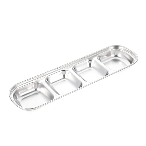 DOITOOL Dauerhafter Futternapf für Haustiere Aus Edelstahl mit 4 Gittern für Rennmäuse Hamster Igel Einfaches Elegantes Design von DOITOOL