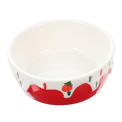 DOITOOL Futternapf Für Meerschweinchen Keramik Hamsternapf Erdbeeren Doppelter Verwendungszweck Für Bad Und Toilette DOITOOL Futternapf Für Meerschweinchen Keramik Hamsternapf Erdbeeren Doppelter Verwendungszweck Für Bad Und Toilette von DOITOOL