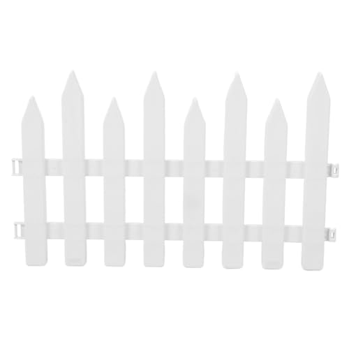DOITOOL Gartenzaun Landschaftsgrenzen Weihnachtsbaumzaun Zäune Schwimmbad Lattenzaun Grenze Kanten Rasenkante Hinterhof Blumenbeet Gartenumrandung Rasenkanten Gitter Tor Fechten Weiß PVC von DOITOOL