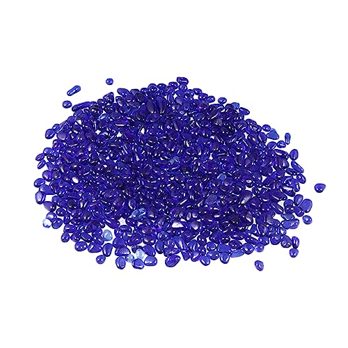 DOITOOL Edelstein-Chips-Perlen Mini Kristallgetrommelter Kies Solarnickender Hund Aquarium-Ornament einmachgläser Vase Glaskies bunter Kies Haushalt zerbrochenes Glas von DOITOOL