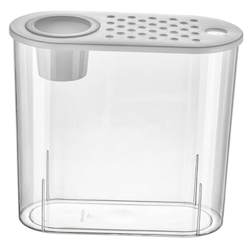 DOITOOL Goldfischglas Acryl-Tank Aquariumbecken Goldfischbecken tragbares Aquarium transparentes kleines Aquarium Hydroponik Schildkrötenbecken Zierbecken kleines Fischbecken Büro Plastik von DOITOOL