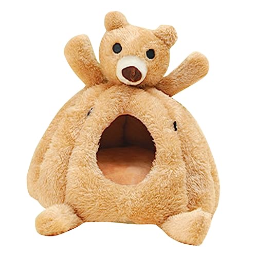 DOITOOL Hamster Käfig Für Wintermäuse Plüschkaninchen Nach Hause Plüschchinchillahaus Hamsterbett Winterhaus Hamster-baumwollhütte Haushalt Baumwolle Warmes Bett von DOITOOL