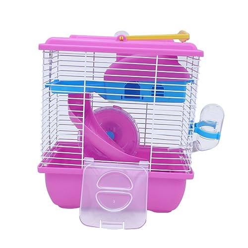 DOITOOL Hamsterkäfig Chinchillakäfig Haustierhaus Haustierkäfig Villenkäfig für kleine Haustiere Doppelschicht Hamsterbedarf rot DOITOOL Hamsterkäfig Chinchillakäfig Haustierhaus Haustierkäfig Villenkäfig für kleine Haustiere Doppelschicht Hamsterbedarf rot von DOITOOL