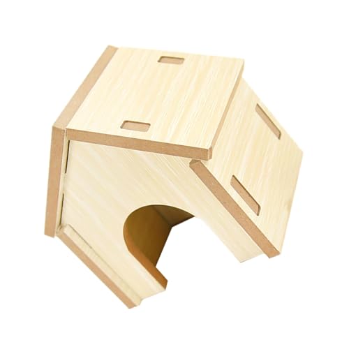 DOITOOL Hamsternest Hasenspielzeug Aus Holz Nymphensittich-Spielzeug Kaninchenversteck Hasenkäfige Käfig Für Kaninchen Hamster-Mini-Nest Hamster Schlafhaus Ratte Hölzern Hamsterhaus Sommer von DOITOOL