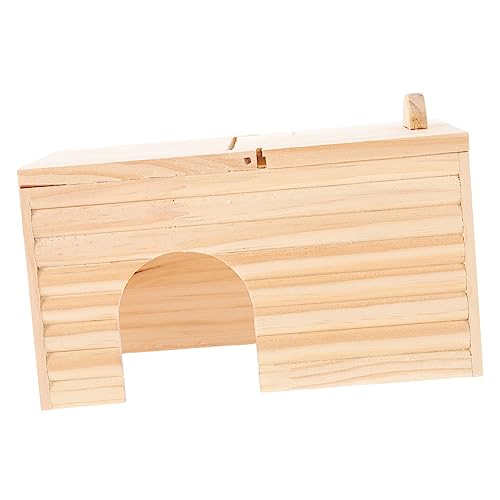 DOITOOL Hamsternest Kaninchenburg Aus Holz Hamster Klettern Auf Die Leiter Holzspielzeug Haustier Holz Kaut Spielzeug Tiere Massivholz Hamsterbedarf Hölzern Muschelschale von DOITOOL