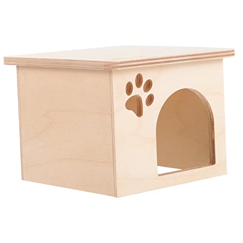 DOITOOL Lieferungen Hamsterversteck Chinchilla-Holzhaus Hamsterkäfig Spielzeug Hamsterhaus aus Holz Käfigrattenhaus Haushalt Kleines schmücken der Hamsternest Holzspielzeug von DOITOOL