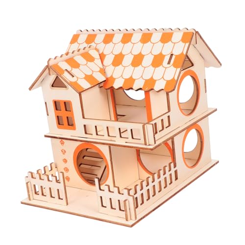 DOITOOL Hamsterhaus Zur Bereicherung – Holzleiter Kauspielzeug Versteck Für Kleintiere von DOITOOL