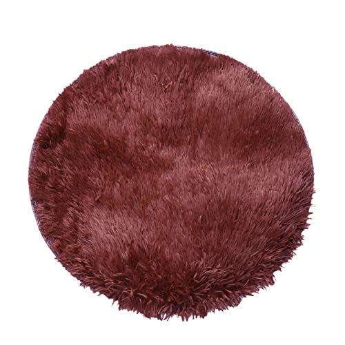 DOITOOL 60cm Haustier Hundebett Warm Plüsch Kissen Runde Hund Rest Pad Haustierbedarf Kaffee Farbe von DOITOOL