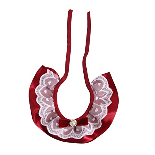 DOITOOL Katzenhalsband Haustier-Schleife Halsband Spitze Modisches Katzenaccessoire Bequem Rotwein Einzigartiges Design DOITOOL Katzenhalsband Haustier-Schleife Halsband Spitze Modisches Katzenaccessoire Bequem Rotwein Einzigartiges Design von DOITOOL