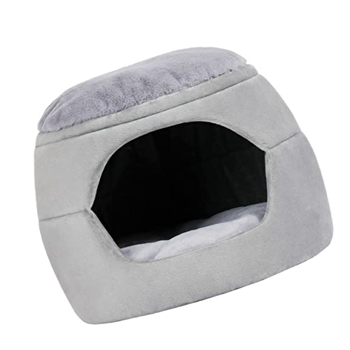 DOITOOL Pet Litter Katzen Schlafhaus Aus Baumwolle Semi-geschlossener Schlafsack Für Haustiere Warm Und Tragbar Für Katzen Und Kleine Hunde Faltbar Und Leicht Zu Transportieren von DOITOOL