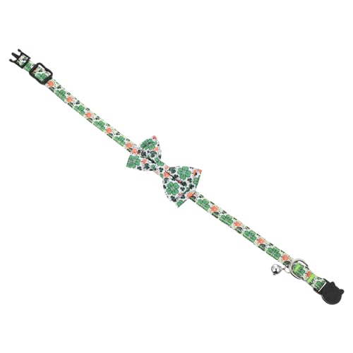 DOITOOL Haustierhalsband Jungen Halskette Mädchenkleidung St. Patricks Day Katzenhalsband weihnachtsdeko Bowknot-Kätzchen-Kragen Halsband für Katzen Krawatte Zubehör Stoff von DOITOOL