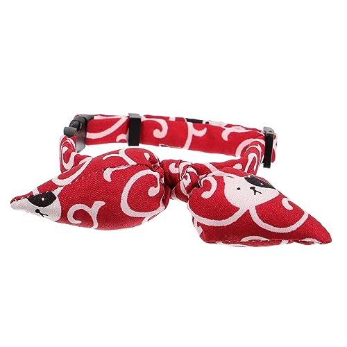 DOITOOL Hundehalsband mit Fliege Entzückendes Haustierhalsband mit Schleife Kätzchen-welpen-Halskette Dekoratives Haustierhalsband Sichere und Bequeme Partykleidung Rot und Stilvoll DOITOOL Hundehalsband mit Fliege Entzückendes Haustierhalsband mit Schleife Kätzchen-welpen-Halskette Dekoratives Haustierhalsband Sichere und Bequeme Partykleidung Rot und Stilvoll von DOITOOL
