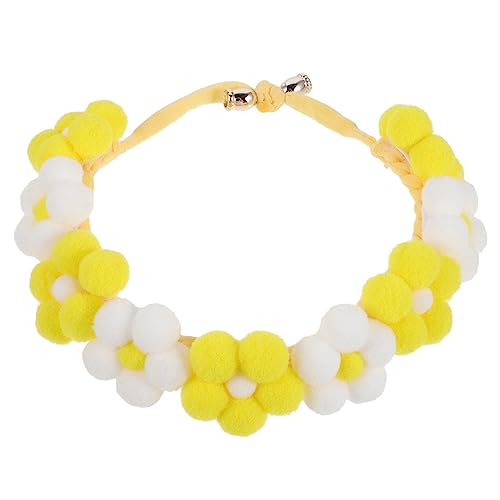 DOITOOL Haustierhalsband Mit Blumenmuster Verstellbar Für Katzen Und Hunde Stilvolles Hunde- Und Katzenhalsband Haustier-Party-zubehör von DOITOOL
