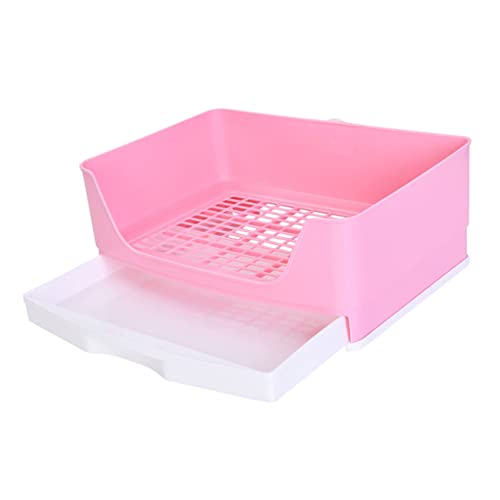 DOITOOL Kaninchentoilette Haustier-trainingstöpfchen Frettchen Töpfchen Kunststoffpalette Kleintierkäfig Toilette Hamstertoilette Hundetoiletten Schublade Plastik Sandbecken Rosa DOITOOL Kaninchentoilette Haustier-trainingstöpfchen Frettchen Töpfchen Kunststoffpalette Kleintierkäfig Toilette Hamstertoilette Hundetoiletten Schublade Plastik Sandbecken Rosa von DOITOOL