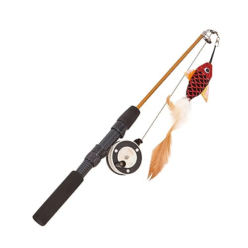 DOITOOL Katzen-Teasing-Stick Katzenspielzeug in Fischform Teaser Für Katzen Heimtierbedarf Lustiges Und Unterhaltsames Spielzeug Für Hauskatzen DOITOOL Katzen-Teasing-Stick Katzenspielzeug in Fischform Teaser Für Katzen Heimtierbedarf Lustiges Und Unterhaltsames Spielzeug Für Hauskatzen von DOITOOL