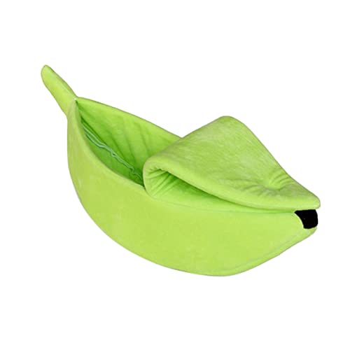 DOITOOL Warmes Haustiernest Bananenbett Für Couch Reisen Mehrzweckunterlage Weich Und Bequem Grün von DOITOOL
