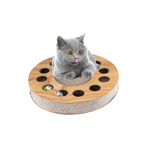 DOITOOL Katzenkratzbaum Kratzbaum Mit Wellpappe Spielzeug Haustierspielzeug Katzenplatte Katzenkratzbrett von DOITOOL