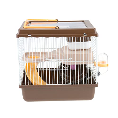 DOITOOL Multifunktionaler Hamsterkäfig Luxus-haustiervilla Kleintierbedarf Kaffeefarbe Kein Rissmaterial DOITOOL Multifunktionaler Hamsterkäfig Luxus-haustiervilla Kleintierbedarf Kaffeefarbe Kein Rissmaterial von DOITOOL