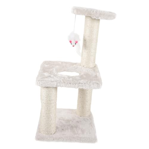 DOITOOL Vertikaler Kratzbaum Für Katzen – 3-lagiger Katzenbaum Katzenklettergerüst Mit Kratzbaum Indoor-kätzchenzubehör Zum Spielen Und Entspannen von DOITOOL