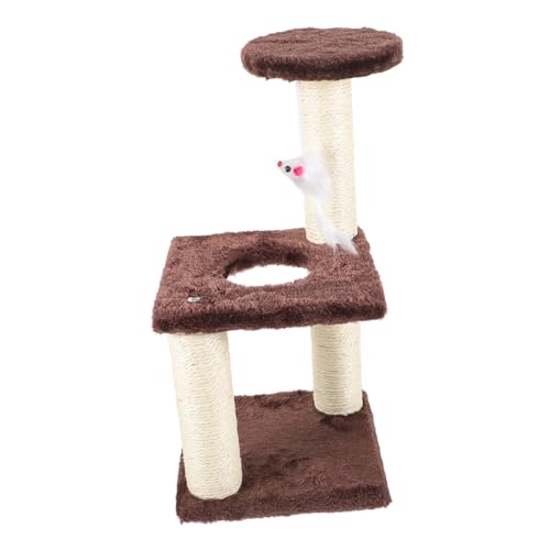 DOITOOL Klettergerüst Für Katzen Katzenspielzeug 3-lagiger Kratzbaum Kletterturm Für Katzen Kratzbaum Für Katzenzubehör Aktivitätsbaum Für Katzen MDF Großer Kratzbaum Kratzfest von DOITOOL