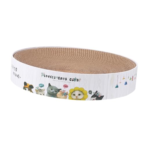 DOITOOL Runder Kratzbaum Für Katzen Wellpappe Kratzbrett Schalenform Langlebiges Katzenspielzeug Für Stundenlangen Spielspaß Schützend Für Möbel Für Wohnung Und Balkon von DOITOOL