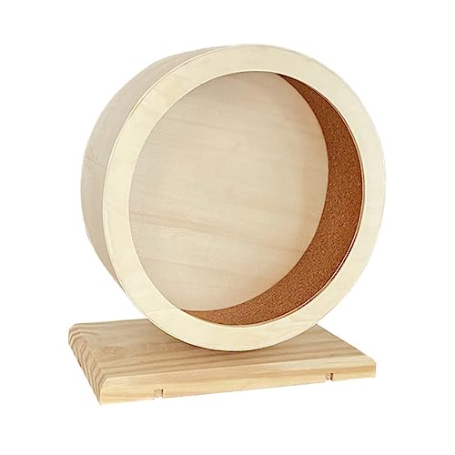 DOITOOL Leises Hamsterrad – Laufrad Aus Holz Für Eichhörnchen Mäuse Und Hamster – Spielzeug Für Haustiere Und Heimdekoration von DOITOOL