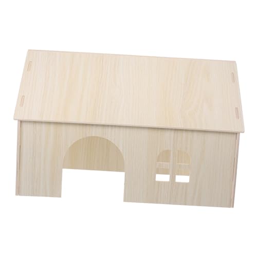 DOITOOL Meerschweinchenhöhle Hölzernes Hamsterversteck Gemütliches Nest Für Hamster Und Haustiere Stabiles Holzhausspielzeug von DOITOOL