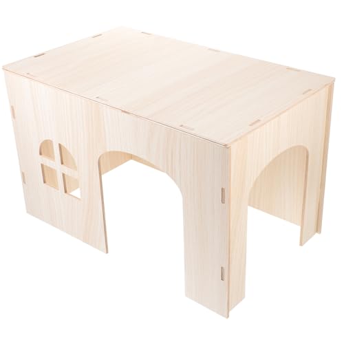 DOITOOL Hamsterversteck Aus Holz - Eichhörnchennest Spielzeug Haustier Holznest Hamsterhaus Spielzeug Holzhütte Für Kleintiere Entspannendes Verstecknest Für Haustiere von DOITOOL