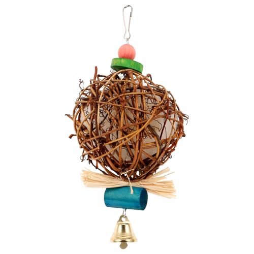 DOITOOL Vogelspielzeug Für Papageien Kauspielzeug Rattan Mit Baumwollfüllung Hängendes Spielzeug Mit Glocke Für Sittiche Und Andere Kleine Vögel DOITOOL Vogelspielzeug Für Papageien Kauspielzeug Rattan Mit Baumwollfüllung Hängendes Spielzeug Mit Glocke Für Sittiche Und Andere Kleine Vögel von DOITOOL