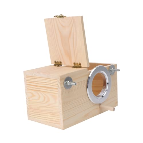 DOITOOL Outdoor Holz Nistkasten Für Papageien Klappbare Vogelzuchtbox Aus Kiefernholz Für Garten Und Innenbereich Für Vogelbeobachtung Und Dekoration von DOITOOL