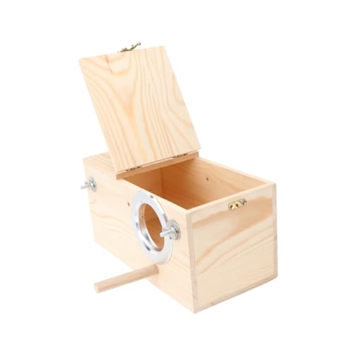 DOITOOL Papageien-zuchtbox Großes Vogelnest Aus Holz Für Den Außenbereich Gartendekoration Handgefertigt Keine Farbe von DOITOOL