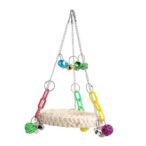 DOITOOL Papageienschaukel Beißspielzeug Kauspielzeug für Papageien Papagei hängen Spielzeuge Haustier Vogel Spielzeug Vogelspielzeug mit Glocke beissen die Schaukel Vogelkäfig Pflaster DOITOOL Papageienschaukel Beißspielzeug Kauspielzeug für Papageien Papagei hängen Spielzeuge Haustier Vogel Spielzeug Vogelspielzeug mit Glocke beissen die Schaukel Vogelkäfig Pflaster von DOITOOL