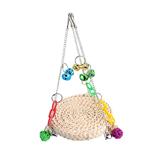DOITOOL Papagei Hängematte Spielzeug Aus Rattan Kau Und Kletterspielzeug Für Vögel Für Käfige Inklusive Glocken Für Stundenlangen Spielspaß Und Beschäftigung DOITOOL Papagei Hängematte Spielzeug Aus Rattan Kau Und Kletterspielzeug Für Vögel Für Käfige Inklusive Glocken Für Stundenlangen Spielspaß Und Beschäftigung von DOITOOL