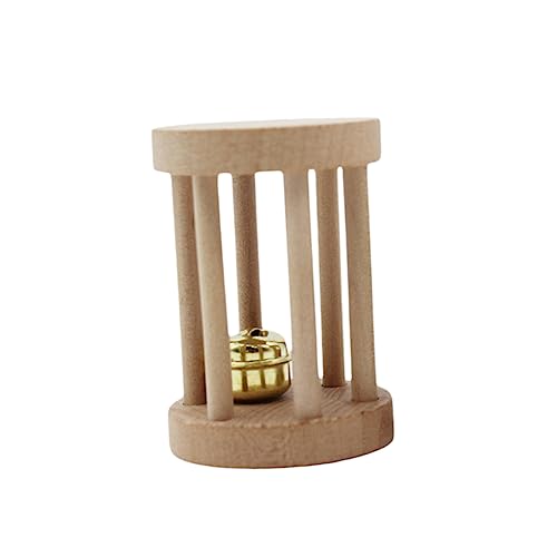 DOITOOL Holz Hamster Spielzeug Übung Glocke Hanteln Papagei Molaren Pflege Haustier Kauen Spielzeug von DOITOOL