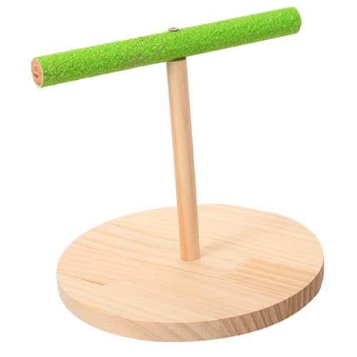 DOITOOL Papageienständer Vogelstandbarsch Papageienspielständer Vogeltrainingsstand Sittich Barsch Papageienspielplatz Pfingstrose Aus Tigerhaut Stehender Rahmen Hölzern von DOITOOL